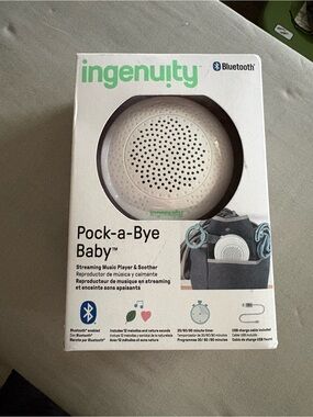 Ingenuity Pock-a-Bye Baby Bluetooth Soother Speaker - White